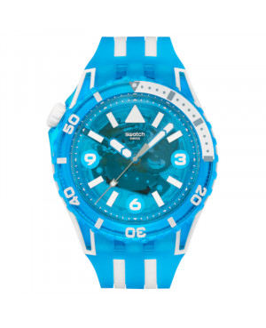 Szwajcarski modowy zegarek unisex Swatch SSCU09S100 Blue Fire