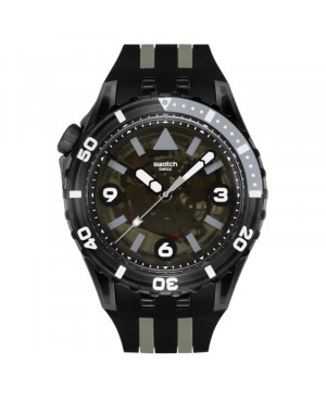 Szwajcarski modowy zegarek unisex Swatch Black Sea Nettle SSCU09B100