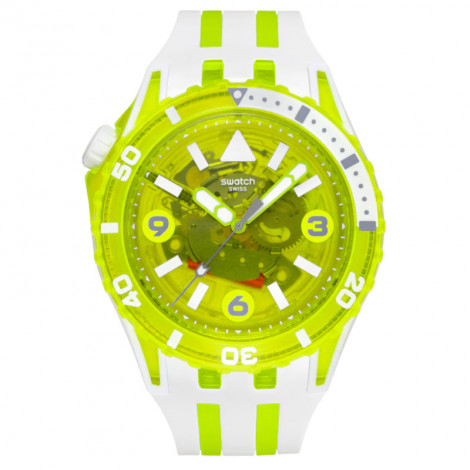 Szwajcarski modowy zegarek unisex Swatch Egg Yolk SSCU09J100