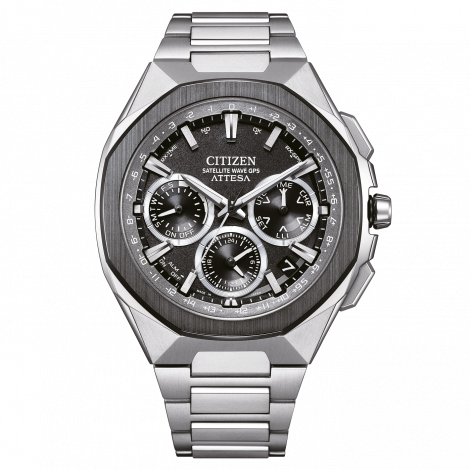 Japoński sportowy zegarek męski Citizen Attesa Satellite Wave GPS Spaceship CC4104-53E