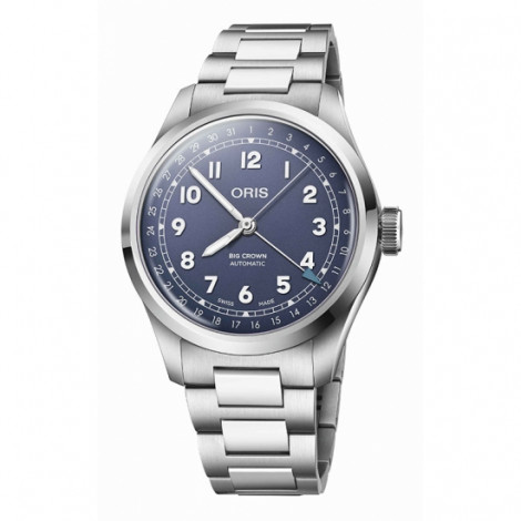 Szwajcarski klasyczny zegarek męski Oris Big Crown Pointer Date 01 754 7798 4068-07 8 20 06