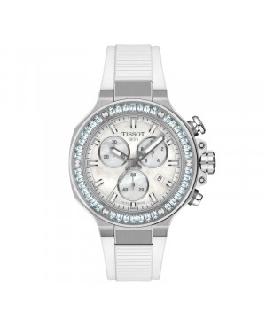 Szwajcarski sportowy zegarek damski TISSOT T-Race Quartz Chronograph T141.817.97.111.00