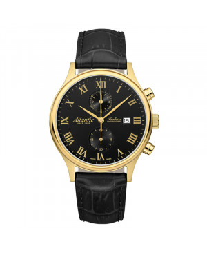 Szwajcarski elegancki zegarek męski Atlantic Seabase Chronograph 64452.45.68
