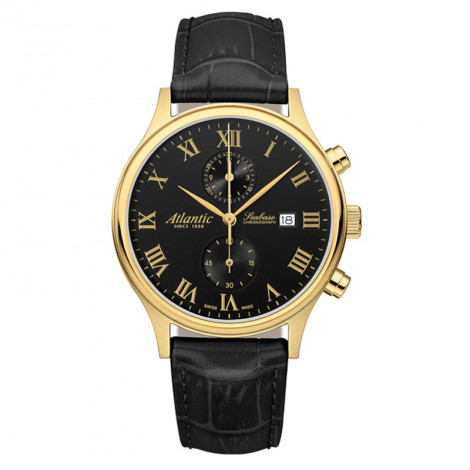 Szwajcarski elegancki zegarek męski Atlantic Seabase Chronograph 64452.45.68