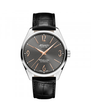Szwajcarski elegancki zegarek męski Atlantic Worldmaster Art Deco 51752.41.49R