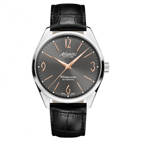 Szwajcarski elegancki zegarek męski Atlantic Worldmaster Art Deco 51752.41.49R
