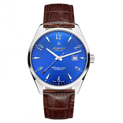 Szwajcarski elegancki zegarek męski Atlantic Worldmaster Art Deco 51752.41.55S
