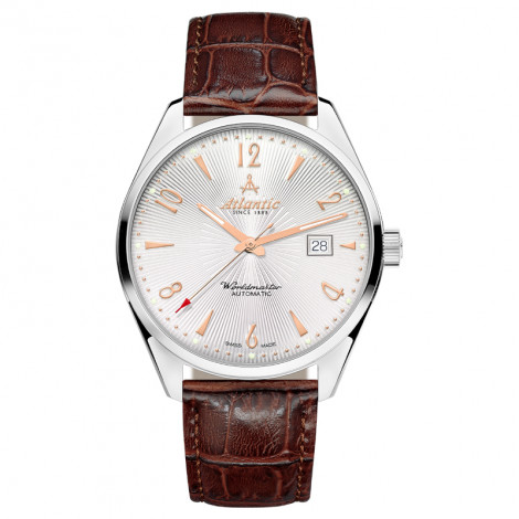 Szwajcarski elegancki zegarek męski Atlantic Worldmaster Art Deco 51752.41.25R