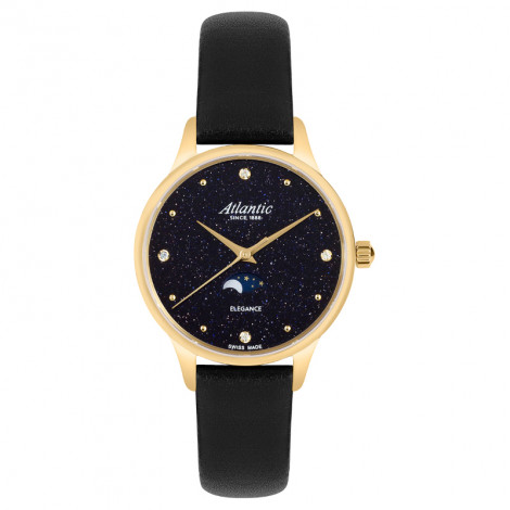 Szwajcarski elegancki zegarek damski Atlantic Elegance Aventurine 30230.45.59L