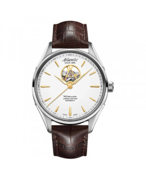 Szwajcarski klasyczny zegarek męski Atlantic Worldmaster Open Heart 52780.41.21G