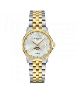 Szwajcarski klasyczny zegarek damski Certina DS-8 Moonphase Lady C045.223.22.111.00