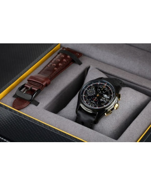 Szwajcarski elegancki zegarek męski Atlantic Worldmaster Krzysztof  Hołowczyc Limited Edition 177 55853.46.95LE