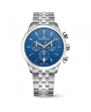 Szwajcarski elegancki zegarek męski Maurice Lacroix 1975 Chronograph 751038-SS002-430-1