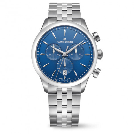 Szwajcarski elegancki zegarek męski Maurice Lacroix 1975 Chronograph 751038-SS002-430-1