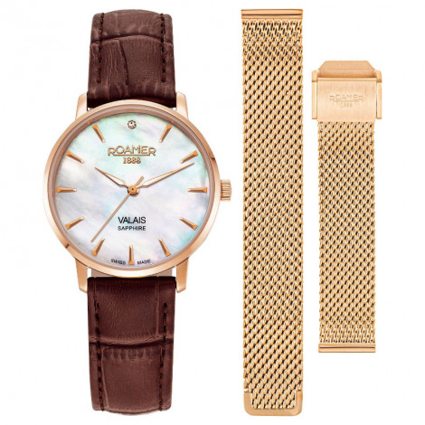Szwajcarski elegancki zegarek damski Roamer Valais 989847 49 10 05 (989847491005)