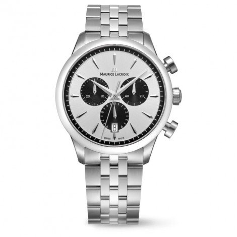 Szwajcarski elegancki zegarek męski Maurice Lacroix 1975 Chronograph 751038-SS002-130-1