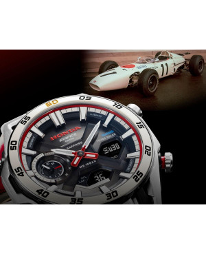 Japoński elegancki zegarek męski Casio x Honda Formula 1 60th Anniversary Limited Edition ECB-2300HR-1AER