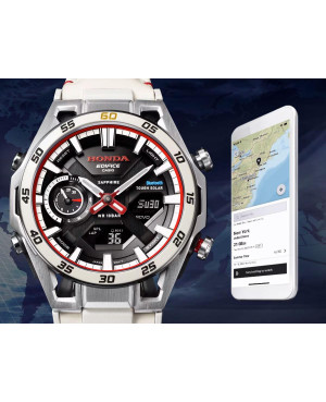 Japoński elegancki zegarek męski Casio x Honda Formula 1 60th Anniversary Limited Edition ECB-2300HR-1AER