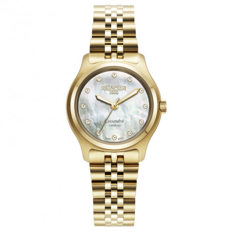 Szwajcarski elegancki zegarek damski Roamer Cassandra Diamond 626847 48 89 20