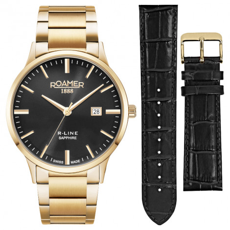 Szwajcarski klasyczny zegarek męski Roamer R-Line 718833 48 55 71