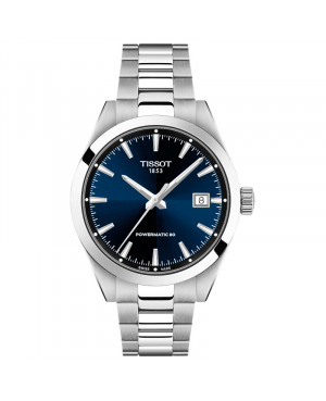 Szwajcarski klasyczny zegarek męski TISSOT Gentleman Powermatic 80 T165.807.11.041.00