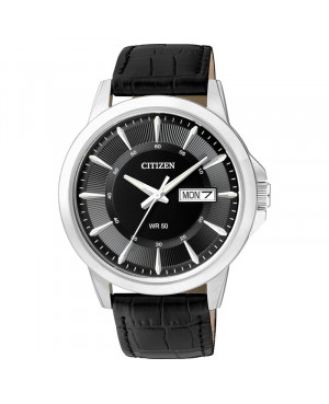 Japoński elegancki zegarek męski Citizen Quartz Leather BF2011-01EC