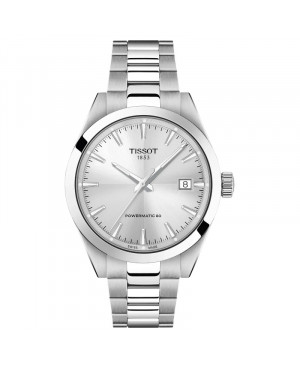 Szwajcarski klasyczny zegarek męski TISSOT Gentleman Powermatic 80 T165.807.11.031.00