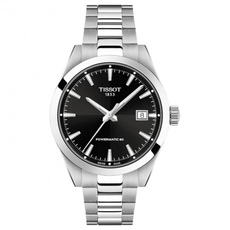 Szwajcarski klasyczny zegarek męski TISSOT Gentleman Powermatic 80 T165.807.11.051.00