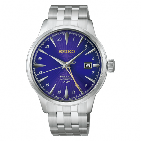 Japoński zegarek męski Seiko Presage Cocktail Time GMT 145th Anniversary Limited Edition HCB006J1