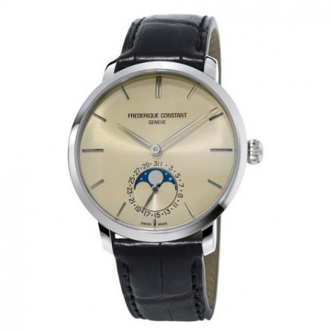 Szwajcarski, klasyczny zegarek męski FREDERIQUE CONSTANT Slimline Moonphase Manufacture FC-705BG4S6 (FC705BG4S6)