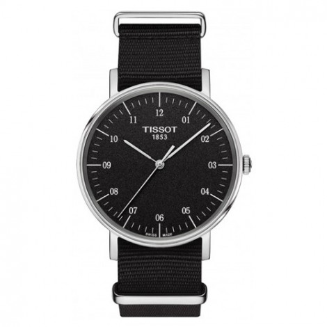 Szwajcarski, klasyczny zegarek męski Tissot Everytime Medium T109.410.17.077.00 (T1094101707700) na pasku typu NATO