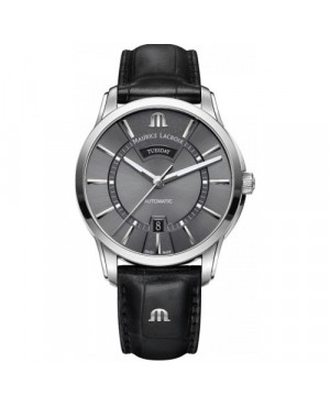 Szwajcarski klasyczny zegarek męski MAURICE LACROIX Pontos Day Date PT6358-SS001-332-1 (PT6358SS0013321)