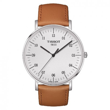 Szwajcarski, klasyczny zegarek męski TISSOT EVERYTIME LARGE T109.610.16.037.00 (T1096101603700) na pasku