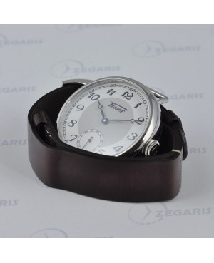 Szwajcarski, klasyczny zegarek męski TISSOT HERITAGE 1936 T104.405.16.012.00 (T1044051601200) na skórzanym pasku