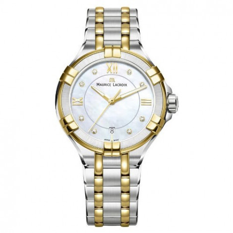 Szwajcarski klasyczny zegarek damski MAURICE LACROIX Aikon Ladies AI1006-PVY13-171-1 (AI1006PVY131711)