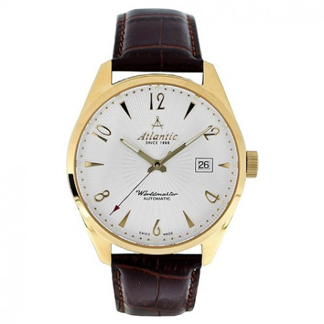 Klasyczny szwajcarski zegarek męski Atlantic Worldmaster Art Deco 51752.45.25G (517524525G)