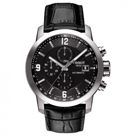 Szwajcarski, sportowy zegarek męski Tissot PRC 200 T055.427.16.057.00 (T0554271605700) na skórzanym pasku