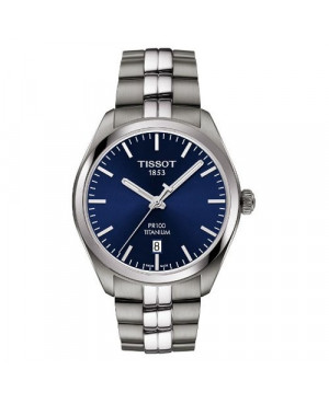 Szwajcarski, elegancki zegarek męski Tissot PR 100 Titanium T101.410.44.041.00 (T1014104404100) tytanowy