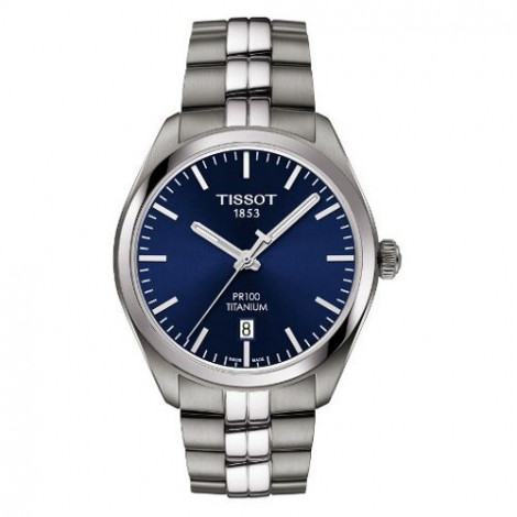 Szwajcarski, elegancki zegarek męski Tissot PR 100 Titanium T101.410.44.041.00 (T1014104404100) tytanowy