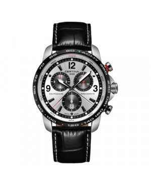 Szwajcarski, sportowy zegarek męski Certina DS Podium Chronograph 1/100 sec C001.647.16.037.00 (C0016471603700)