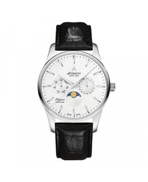 Klasyczny zegarek męski, szwajcarski Atlantic Seaport Moon Phase 56550.41.21 (565504121)