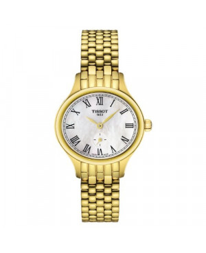 Szwajcarski, klasyczny zegarek damski TISSOT BELLA ORA PICCOLA T103.110.33.113.00 (T1031103311300) na bransolecie