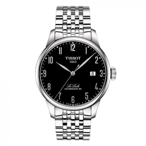 Szwajcarski, elegancki zegarek męski TISSOT LE LOCLE POWERMATIC 80 T006.407.11.052.00 (T0064071105200) na bransolecie