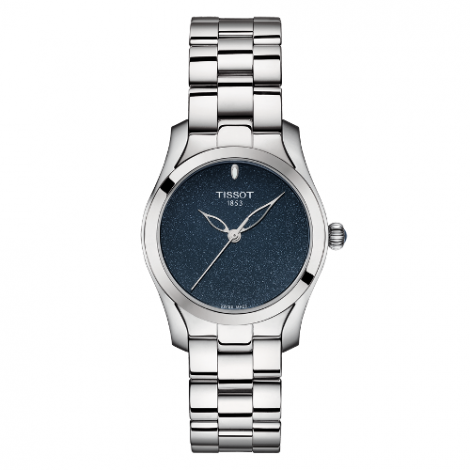 Szwajcarski, elegancki zegarek damski TISSOT T-WAVE T112.210.11.041.00 (T1122101104100) na bransolecie