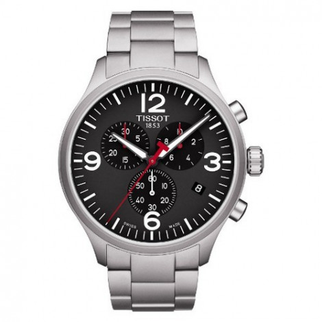 Szwajcarski, sportowy zegarek męski Tissot CHRONO XL T116.617.11.057.00 (T1166171105700) z czarna tarczą