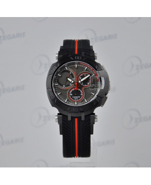 Szwajcarski, sportowy zegarek męski Tissot  T092.417.37.067.00 (T0924173706700) z szafirowym szkłem