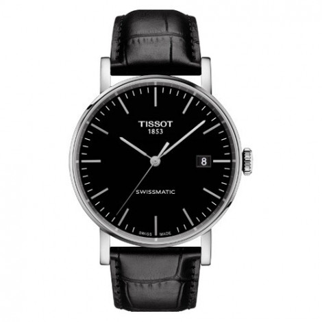 Szwajcarski, klasyczny zegarek męski TISSOT EVERYTIME SWISSMATIC T109.407.16.051.00 (T1094071605100)  na skórzanym pasku