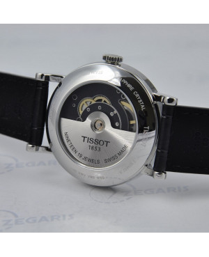 Szwajcarski, klasyczny zegarek męski TISSOT T109.407.16.051.00 (T1094071605100) transparentny dekiel