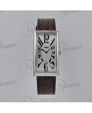 Szwajcarski, klasyczny zegarek unisex TISSOT T117.509.16.032.00 (T1175091603200) na skórzanym brązowym pasku